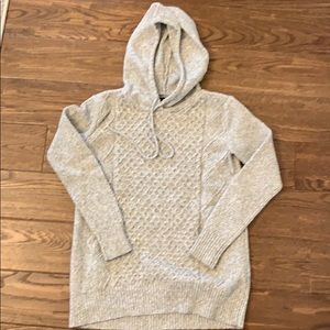 Gray hooded sweater